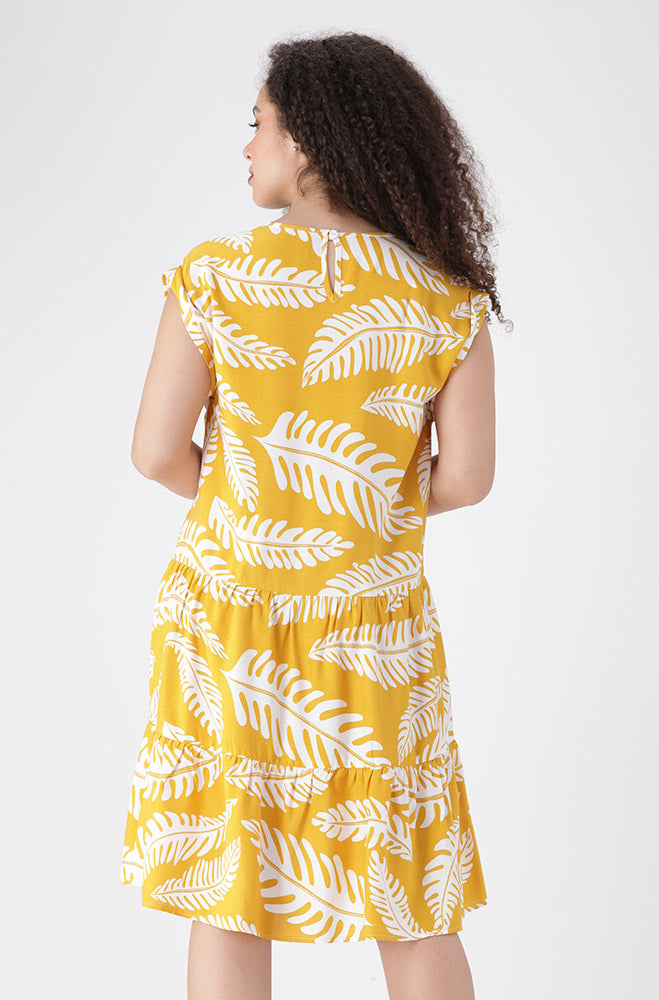 Carla Tiered Dress _ 154034 _ Ocre