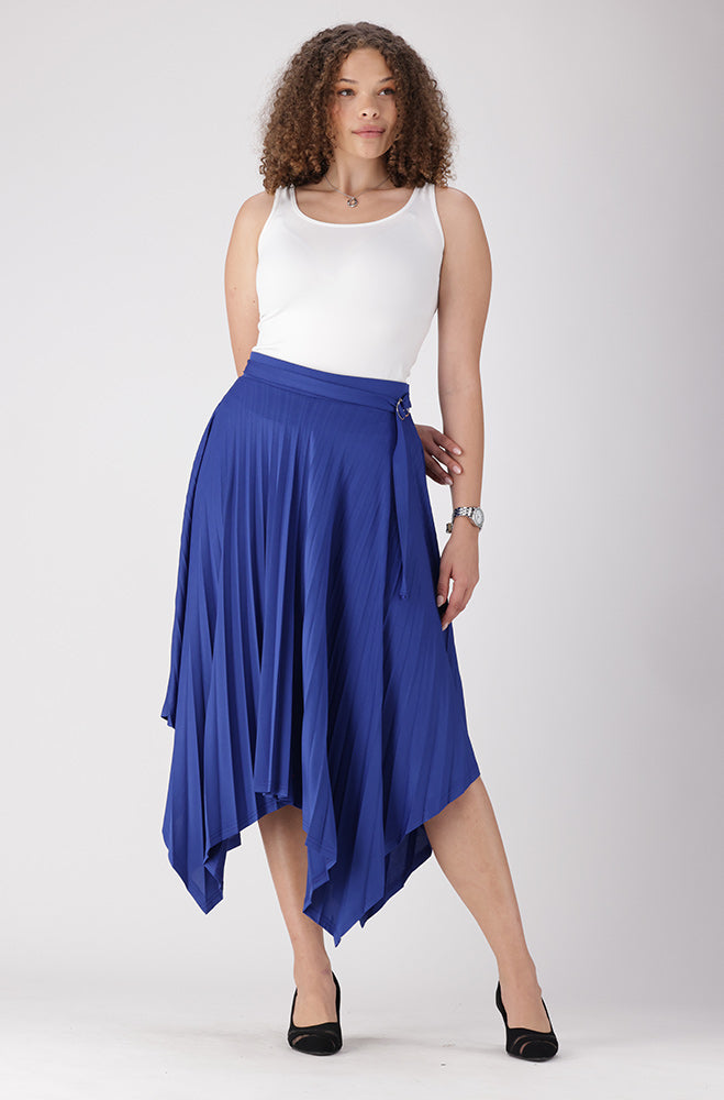 Sienna Hanky Hem Skirt _ 154100 _ Blue