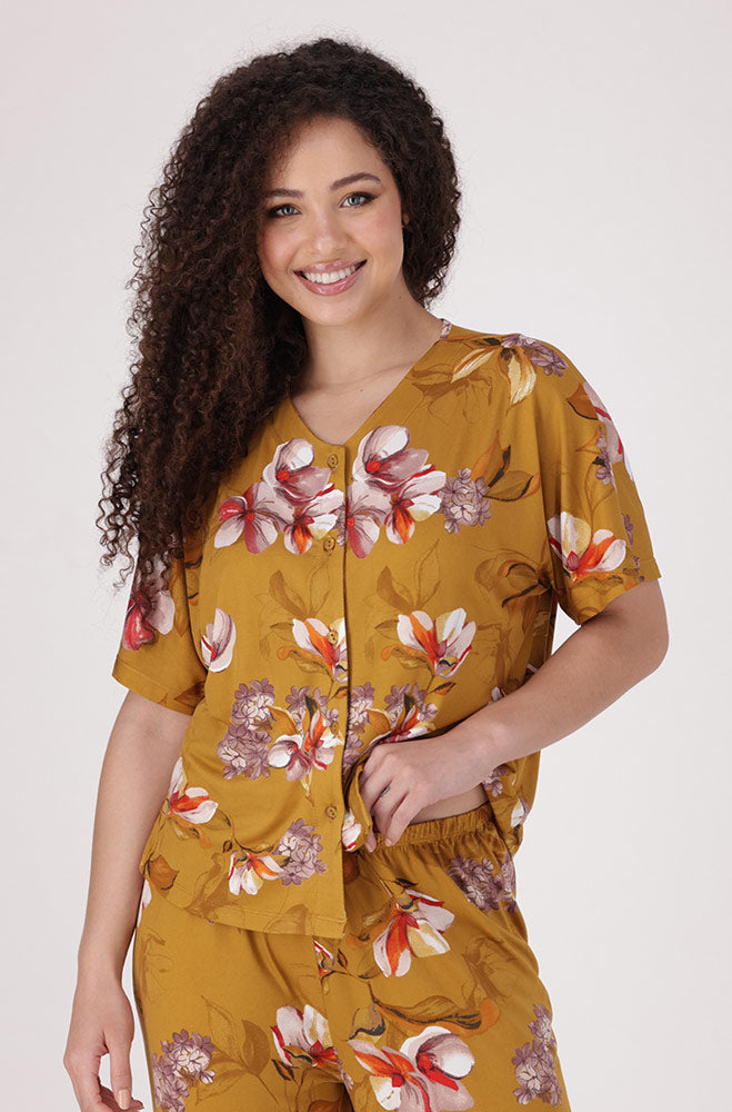 Taylor 2 Pc Printed B/T Top/Pants _ 154109 _ Gold