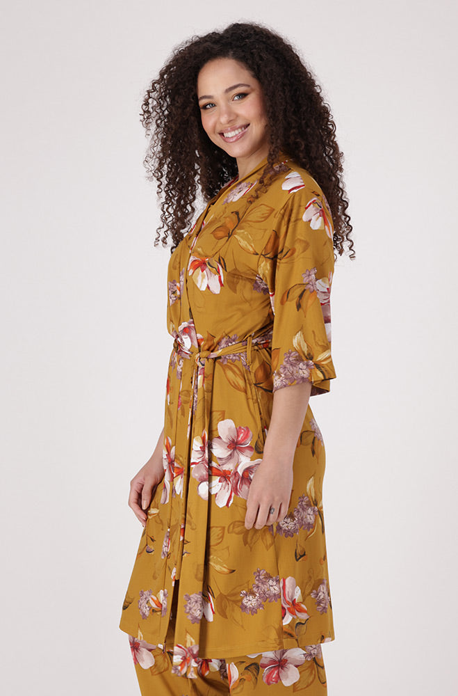 Raina Printed Kimono _ 154110 _ Gold