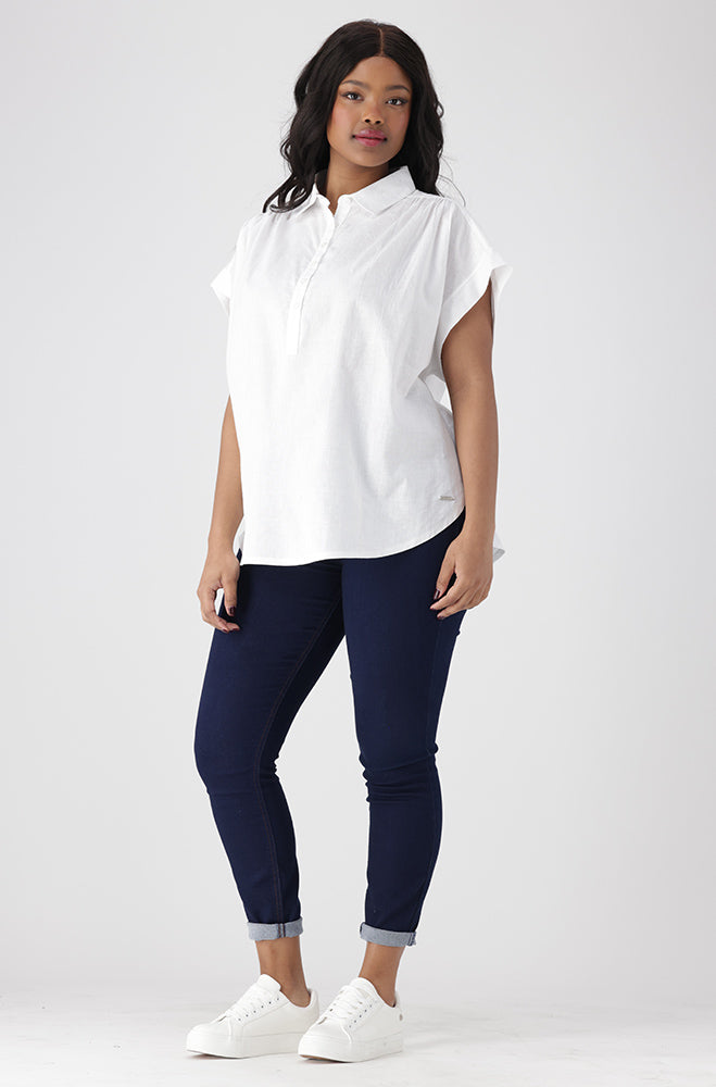 Miya Boxy Shirt _ 154399 _ White