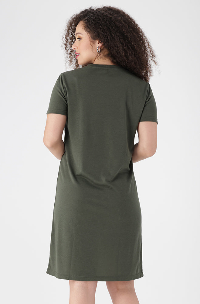 Koko T Shirt Dress _ 154470 _ Fatigue