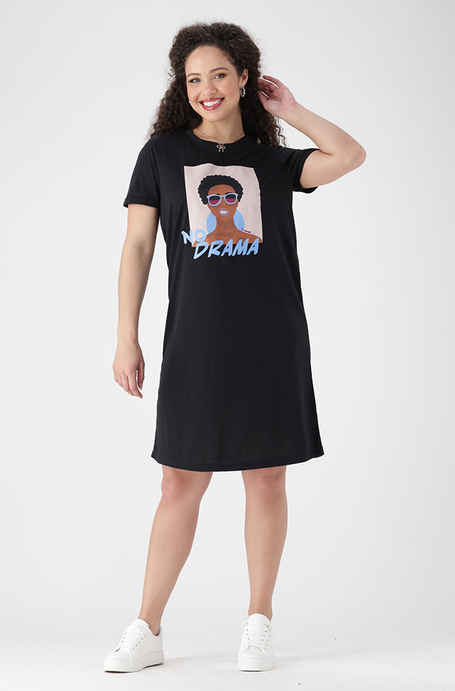 Koko T Shirt Dress _ 154471 _ Black