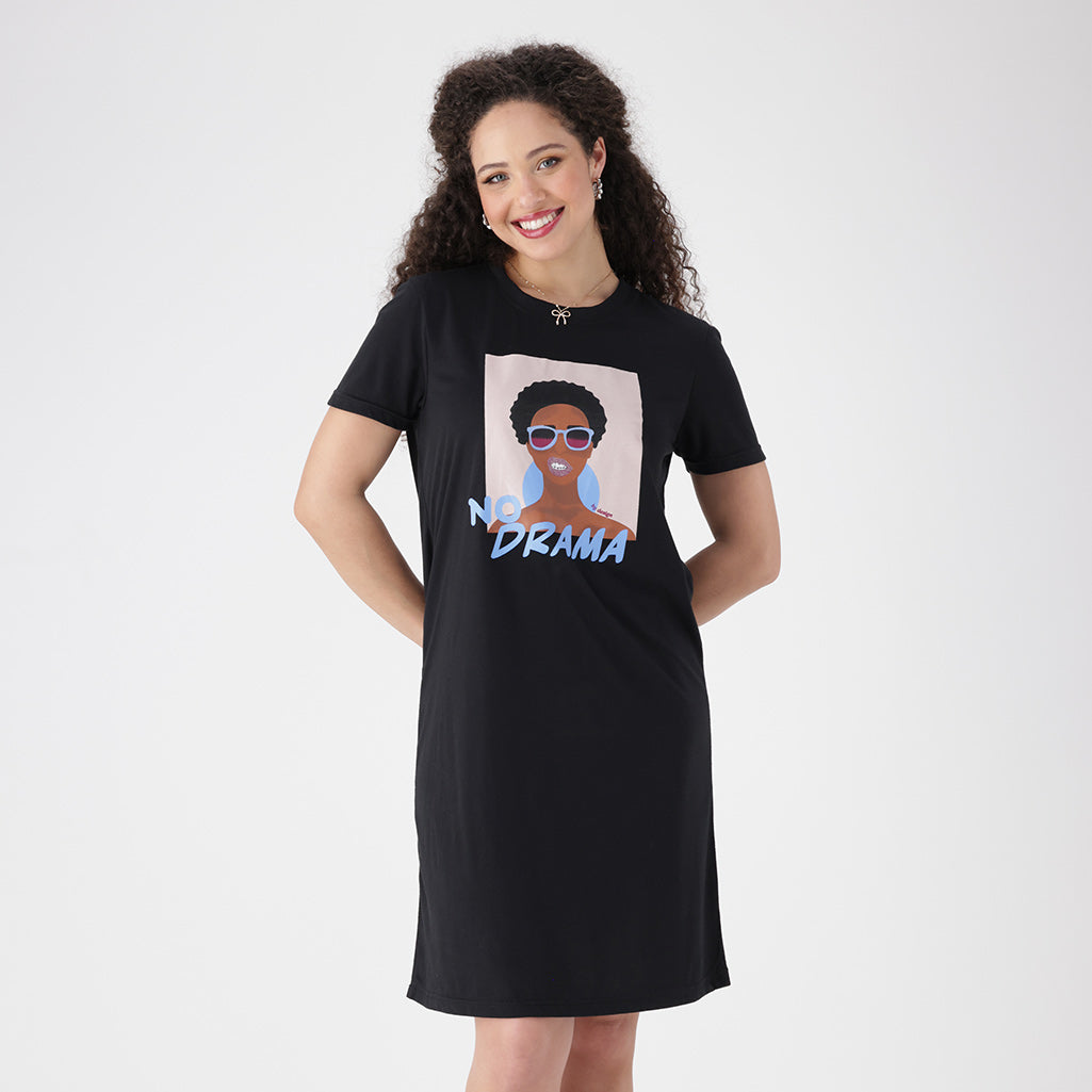 Koko T Shirt Dress _ 154471 _ Black