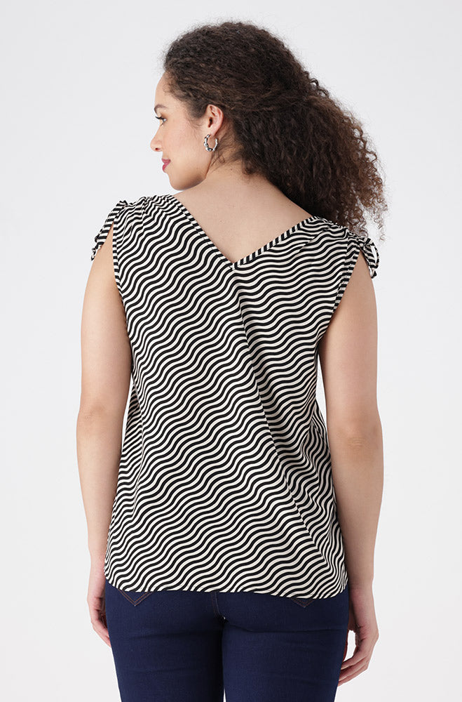 Jessie Shoulder Tie Top _ 154653 _ Multi