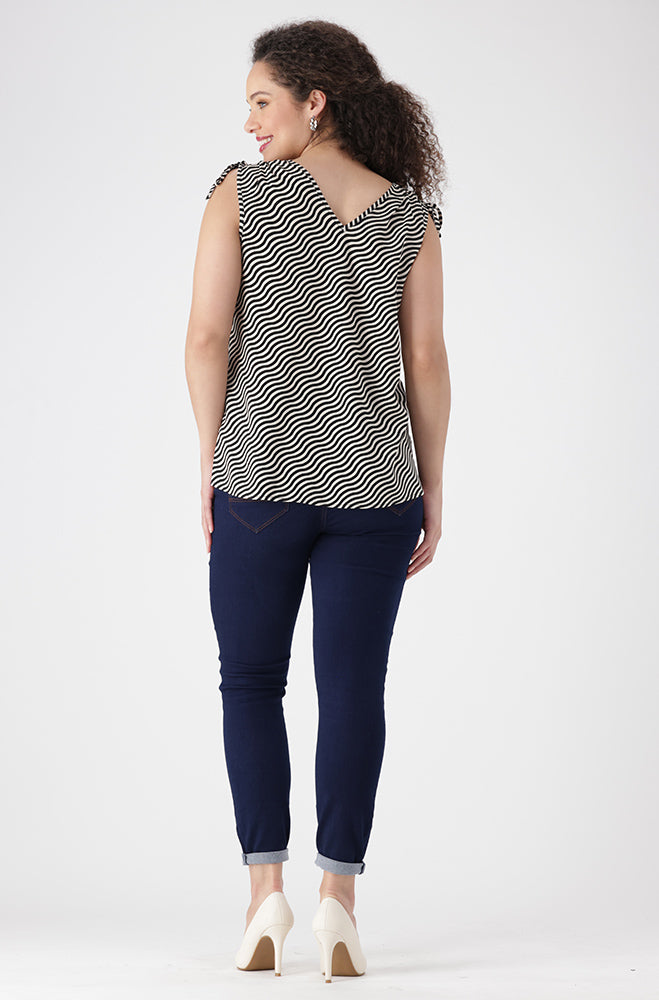 Jessie Shoulder Tie Top _ 154653 _ Multi