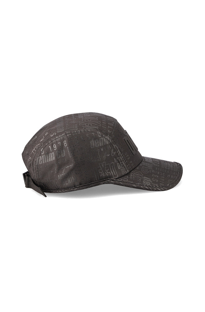 Aiden Allover Print 5 Panel Peakcap _ 154873 _ Black