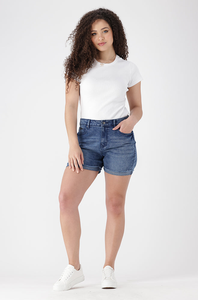 Angela Denim Shorts _ 155002 _ Dark Wash