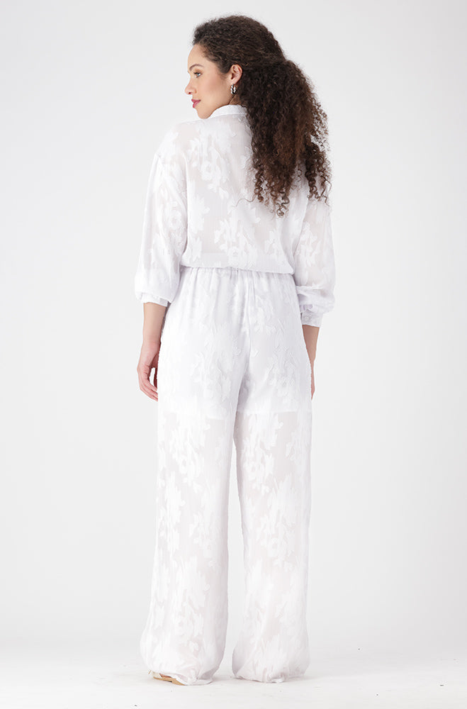Lilly Shirt With Tie Hem Chest Pockets _ 155182 _ White