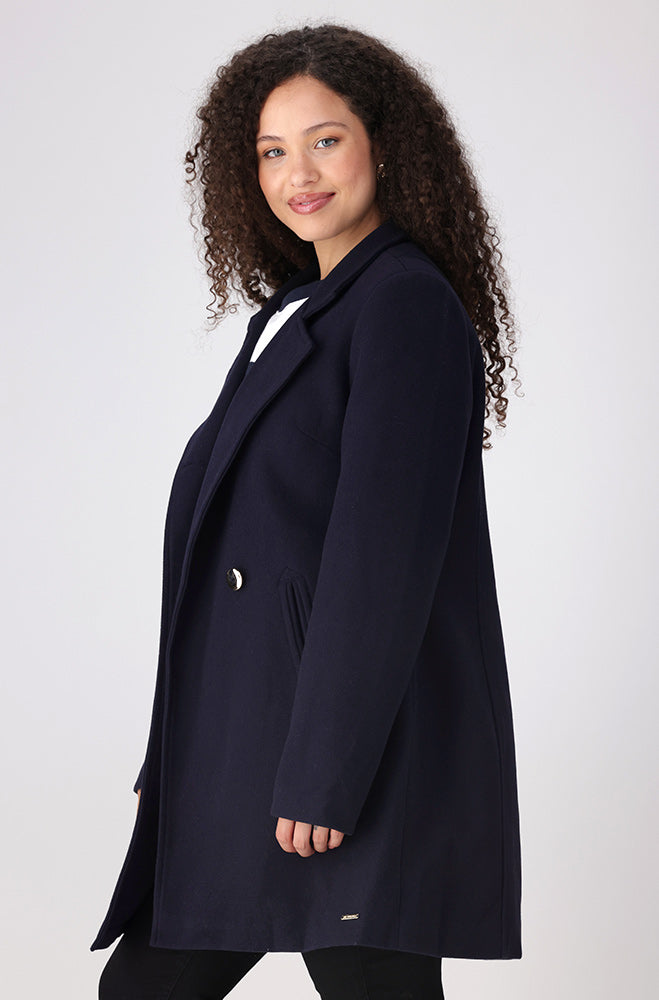 Lisa Military Melton Coat _ 155560 _ Navy