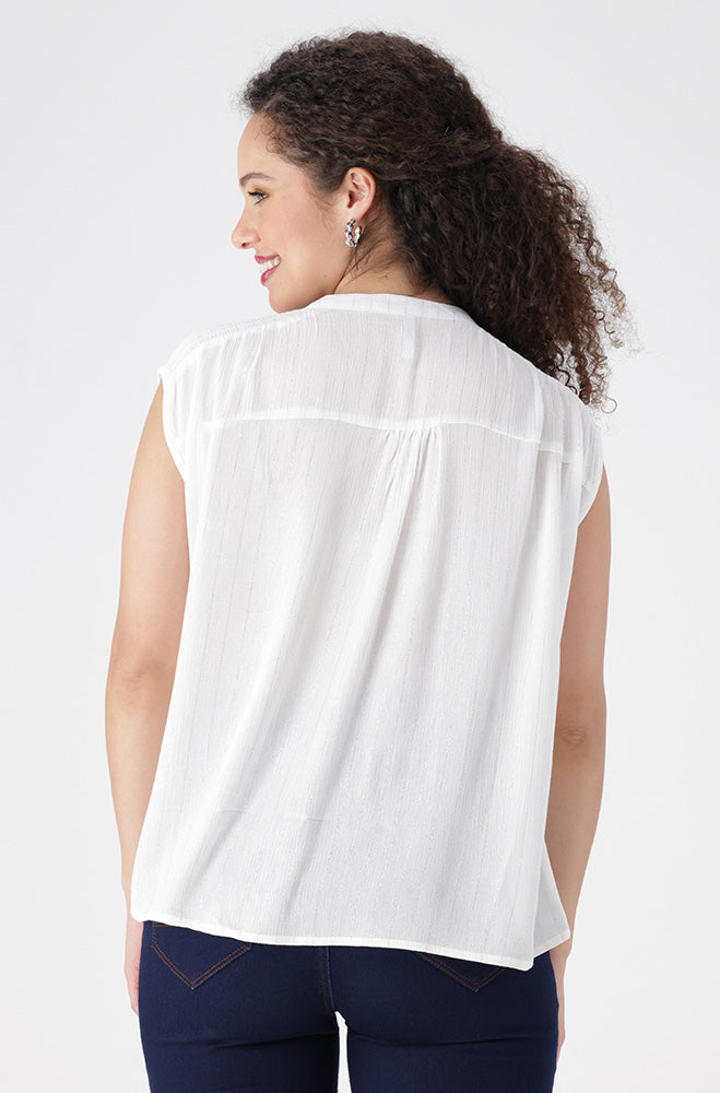Eleanor Sleevless Top _ 155605 _ White
