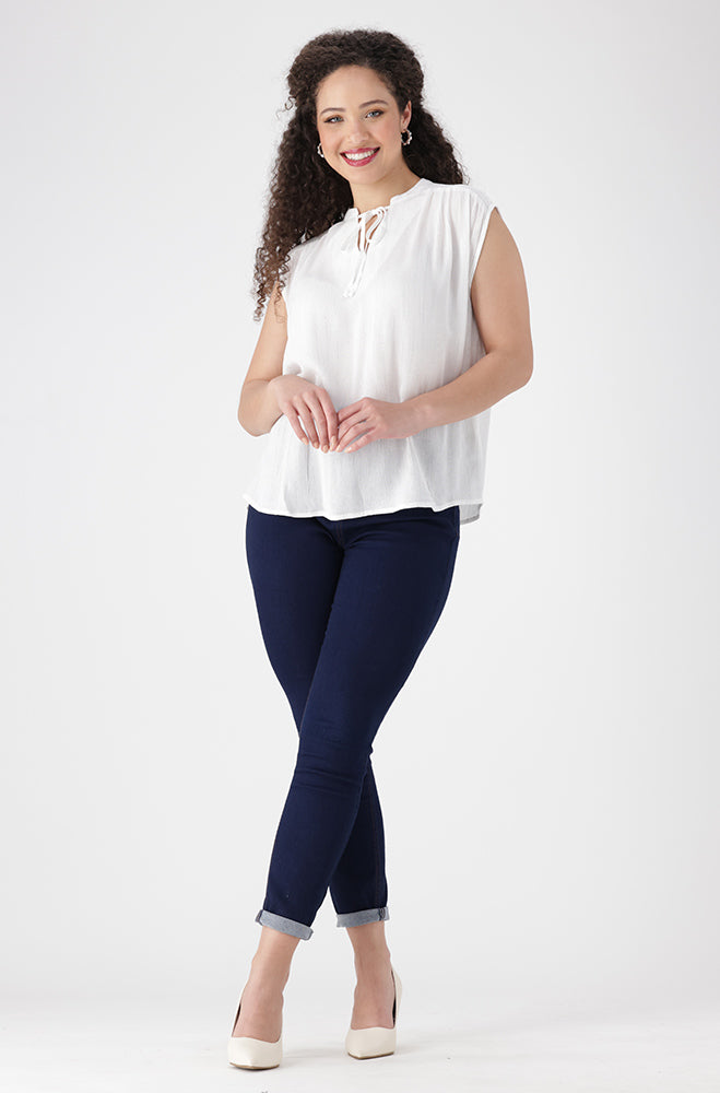Eleanor Sleevless Top _ 155605 _ White