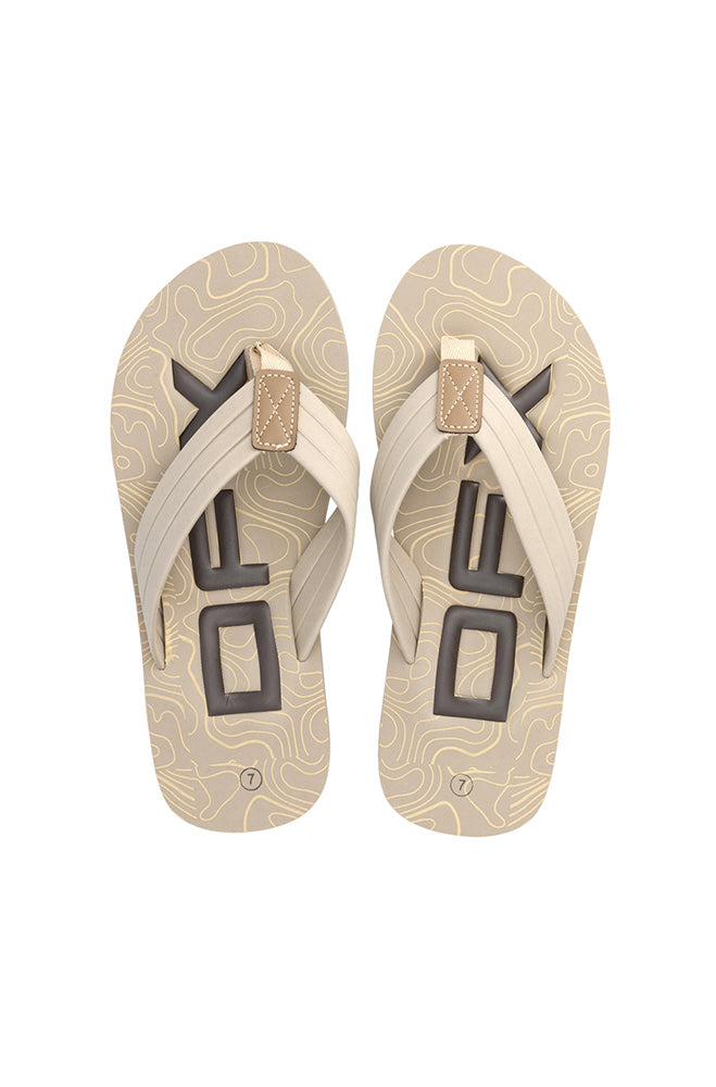 Jamie Two Tone Wide Thong Flip Flop _ 155669 _ Stone