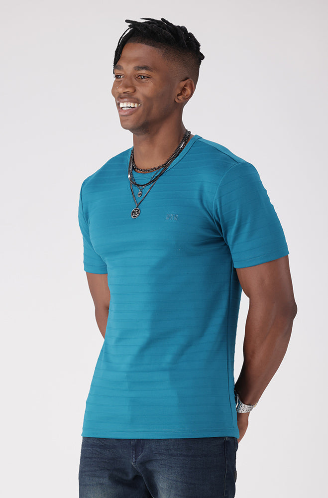 Boswell Textured Tee _ 155725 _ Teal