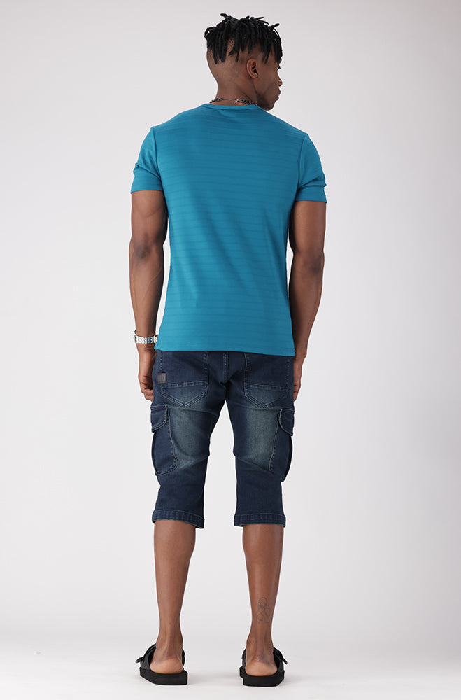 Boswell Textured Tee _ 155725 _ Teal