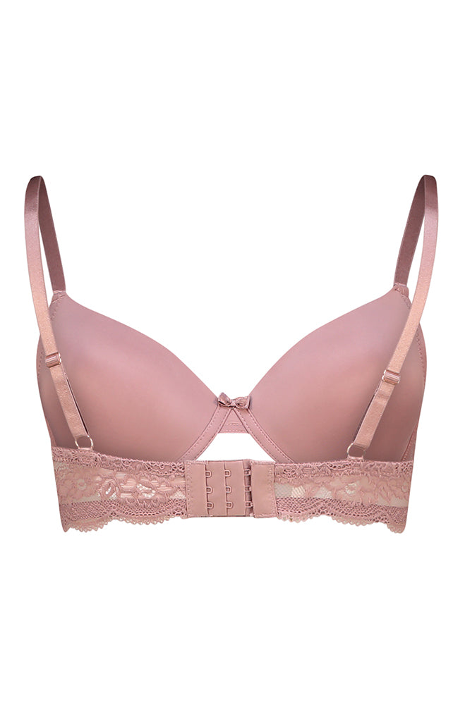 Kai Mf Lace Wing Trim Bra _ 155758 _ Dusty Pink