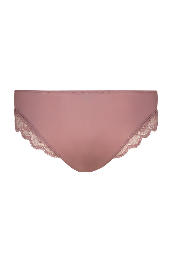 Kai Lace Trim Brazilian Panty _ 155761 _ Dusty Pink