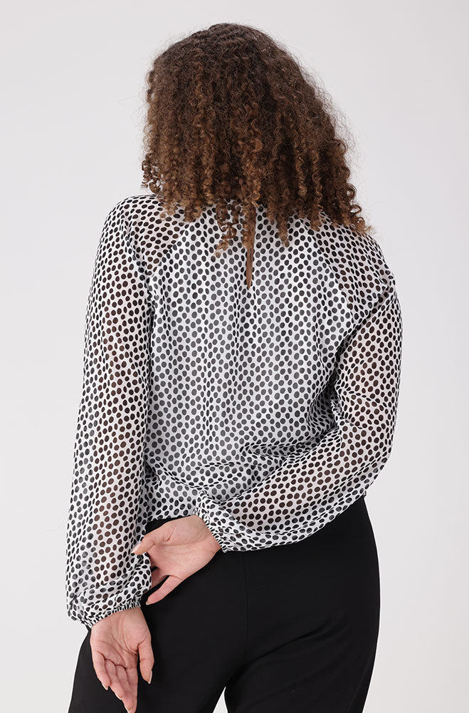 Kamala Bubble Hem Blouse _ 156055 _ White