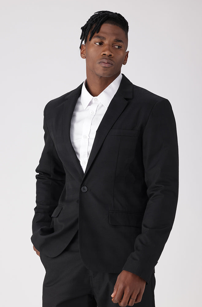 Satinwood Suit Jacket _ 156198 _ Black