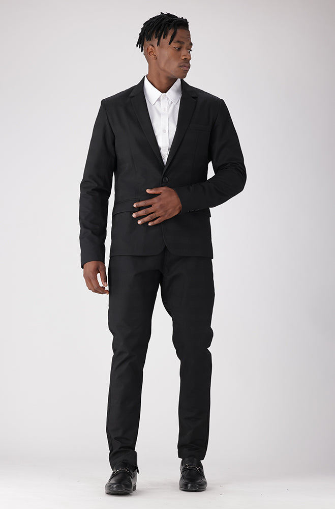 Satinwood Suit Jacket _ 156198 _ Black