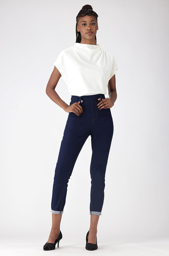 Gen Drape Turtle Neck Top _ 156259 _ Cream