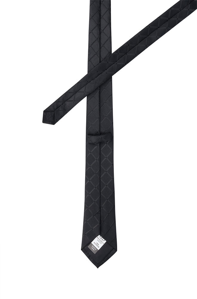 Liam Textured Tie _ 156312 _ Black