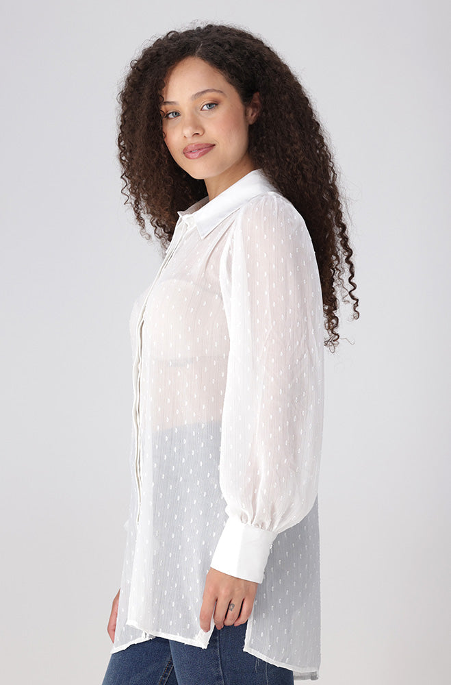 Kamala Dobby Blouse _ 156346 _ White