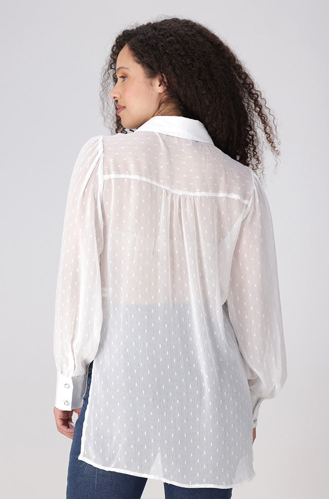 Kamala Dobby Blouse _ 156346 _ White