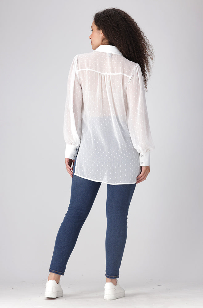 Kamala Dobby Blouse _ 156346 _ White