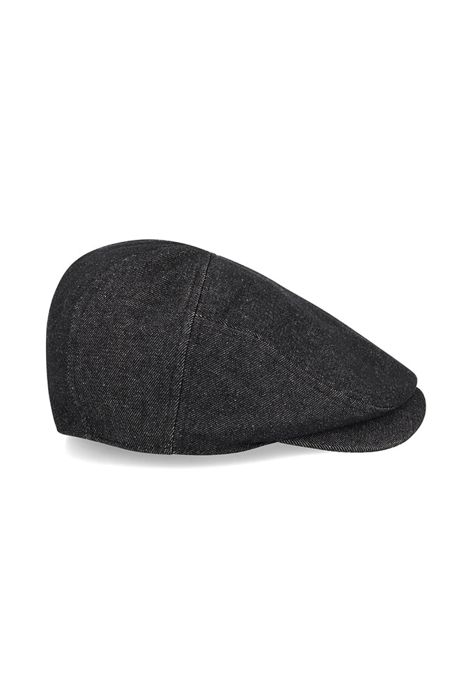 Tori Denim Newsboy Hat _ 156393 _ Black Wash