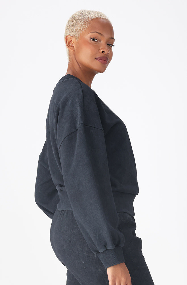 Ava Crewneck Top _ 156421 _ Grey
