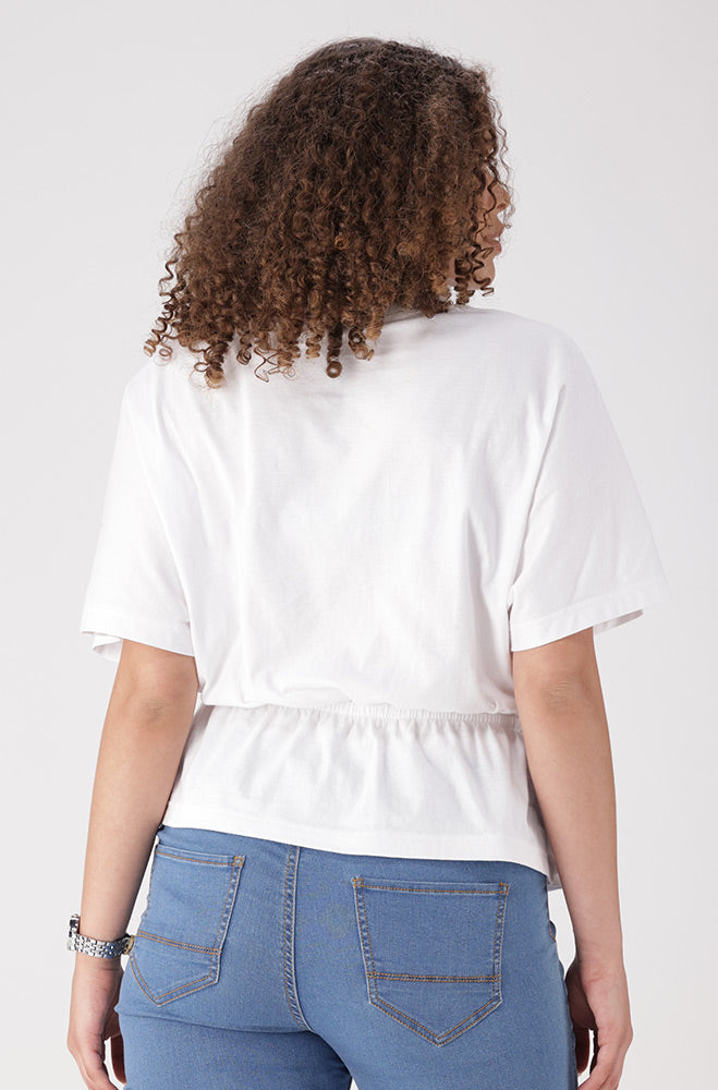 Koko Drawcord Tshirt _ 156819 _ White