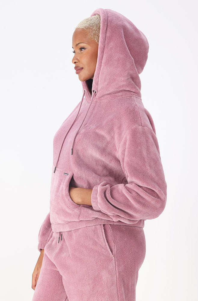 EMMA FLUFFY  HOODY  TOP _ 156897 _ Pink