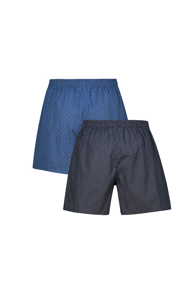 Marco Fashion Woven Boxers 2pk _ 157282 _ Navy