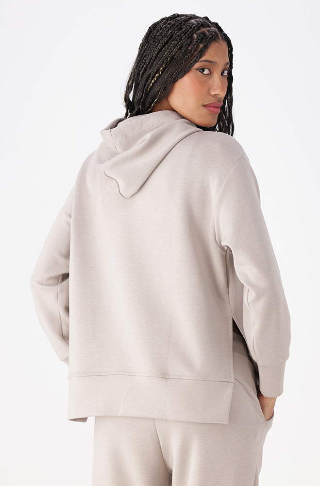 Lucy Scuba Hoody _ 157327 _ Taupe
