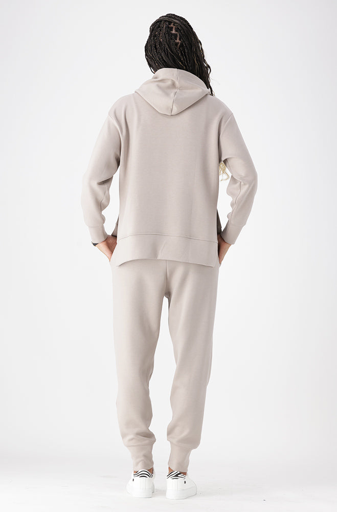 Lucy Scuba Hoody _ 157327 _ Taupe