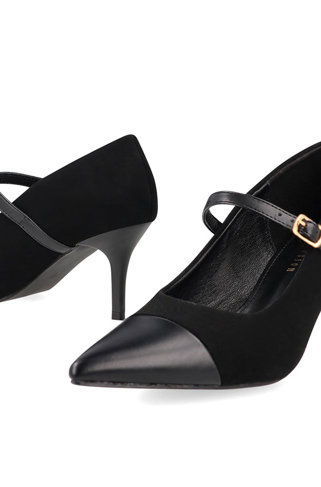 Sierra Combo Strap Stiletto _ 157666 _ Black