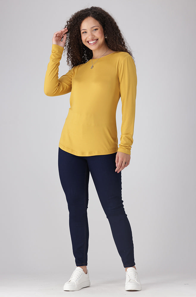 Cleo Crew Neck Tee _ 158023 _ Yellow