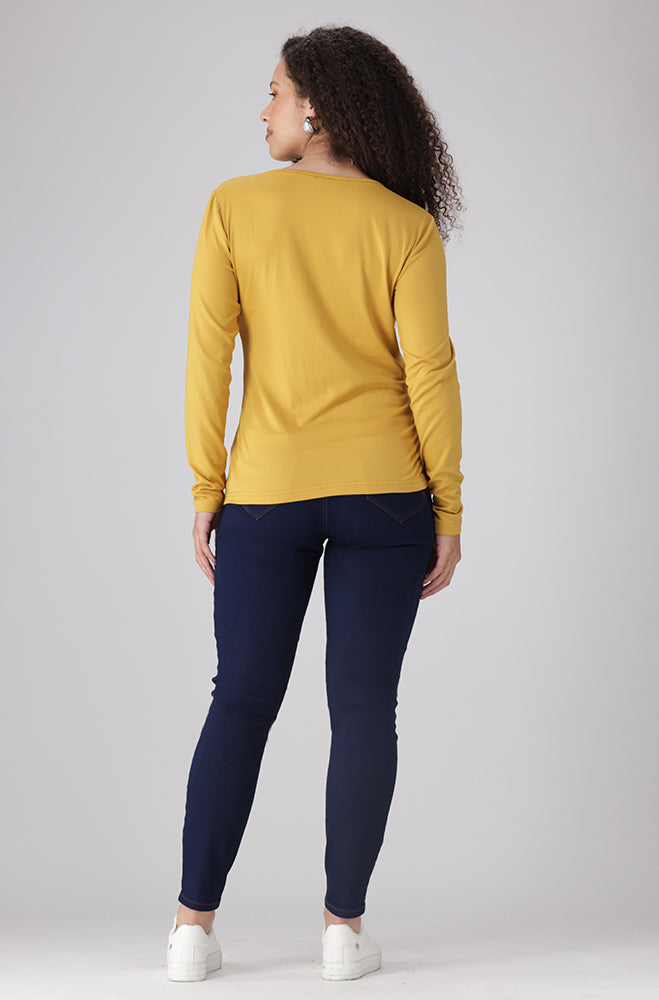 Cleo Crew Neck Tee _ 158023 _ Yellow