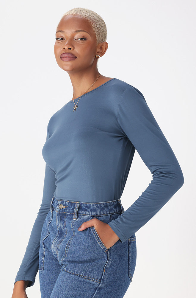 Cleo Crew Neck Tee _ 158036 _ Blue