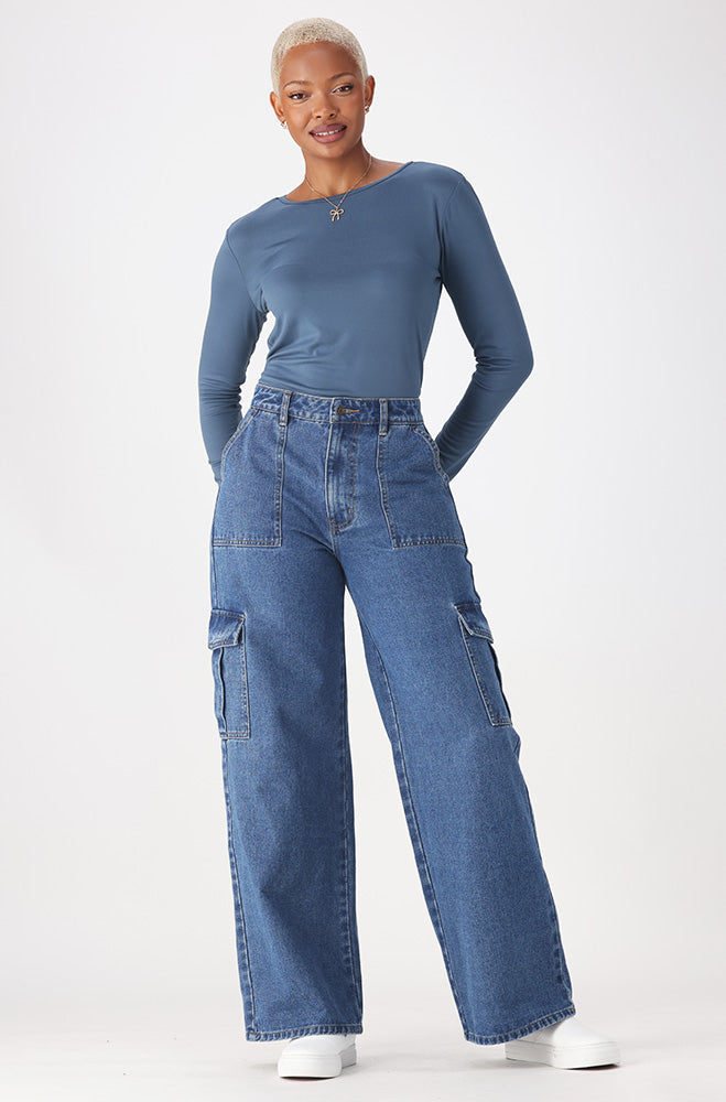 Cleo Crew Neck Tee _ 158036 _ Blue