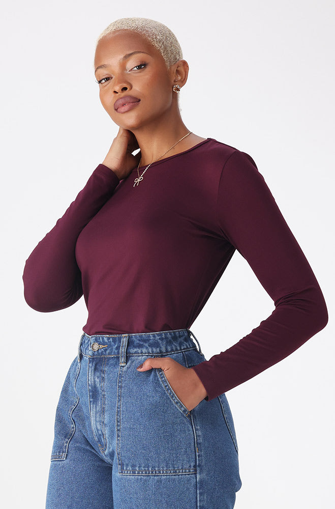 Cleo Crew Neck Tee _ 158074 _ Purple