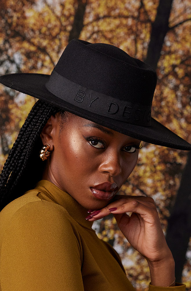 Holly Melton Boater Hat _ 158213 _ Black