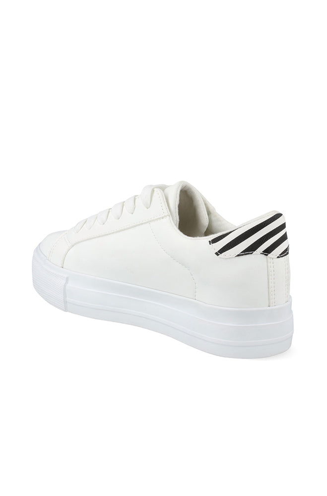 Taraji Back Tab Printed Sneaker _ 158221 _ White