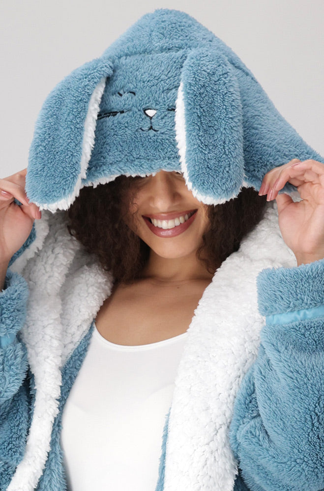 Bunny Long Ears Wrap Gowns _ 158318 _ Teal