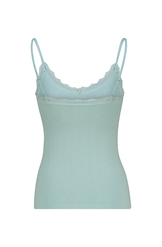 Sarah Lace Trim Cami _ 158911 _ Sage