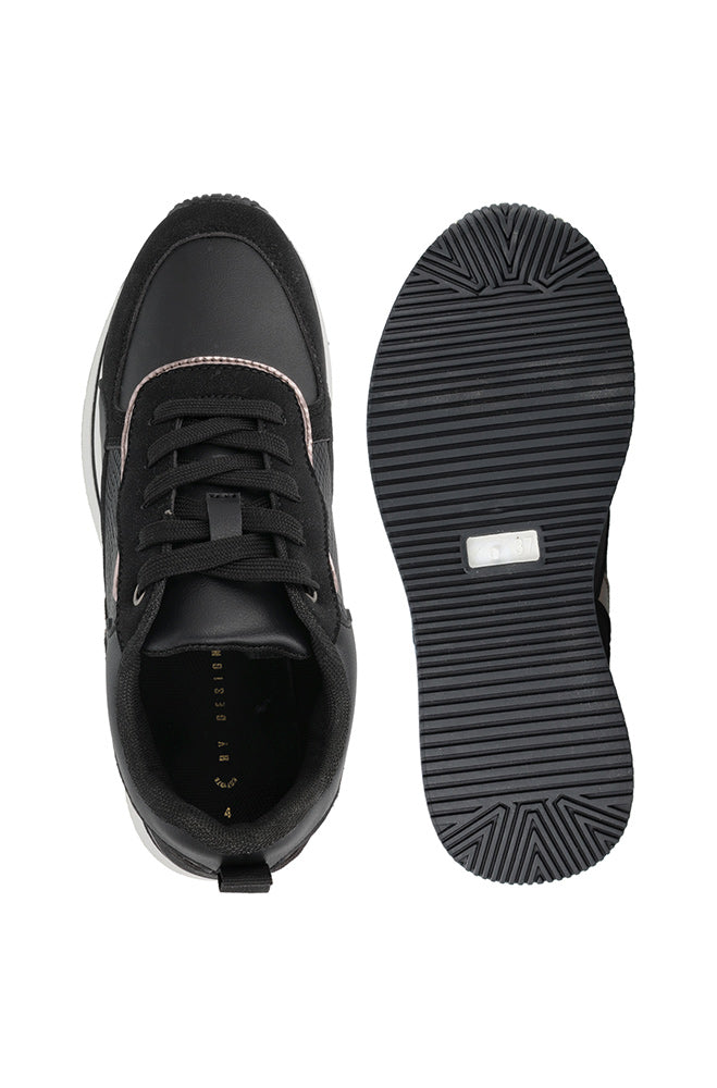 Yvetta Textured Sneaker _ 158914 _ Black
