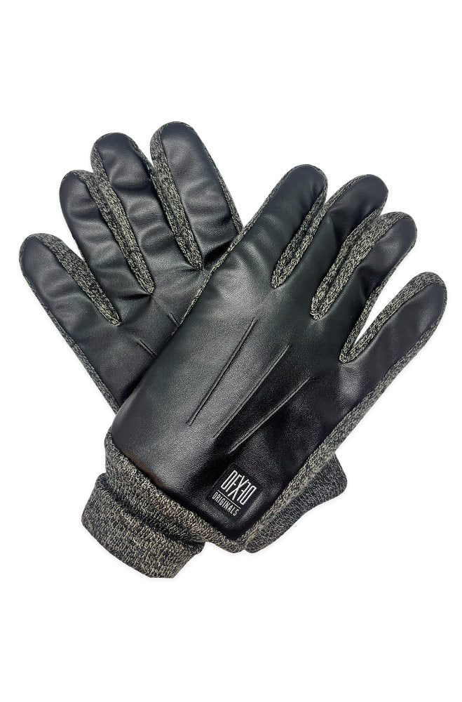 Maurice Black Charc Mel Beanie And Pu Gloves _ 159225 _ Charcoal Mel