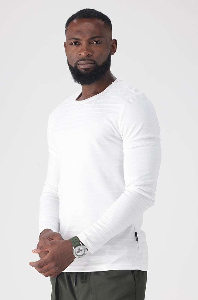 Cayuga Textured Tee _ 159326 _ White