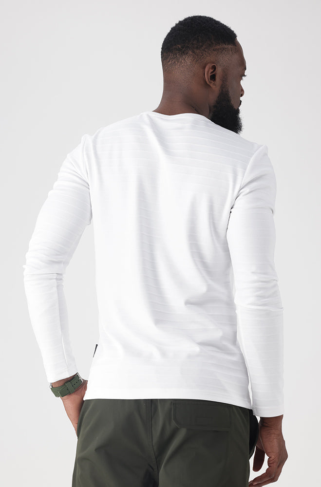 Cayuga Textured Tee _ 159326 _ White